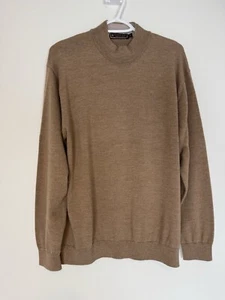 Patrick James Classic Sweater Tan Knit 100% Extrafine Merino Wool Men’s XXL - Picture 1 of 8