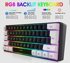 60% wired gaming keyboard, RGB backlight ultra compact mini keyboard