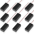 10 Pcs Battery Holder 9V with Wire 18650 Batteries Container Square
