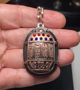 EGYPTIAN SCARAB BEETLE Pewter KEYCHAIN Key Ring - Picture 1 of 6