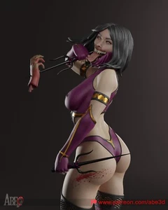 Abe3D Mortal Kombat Mileena 1/6 1/4 scale printed resin model unpainted DIY kit - Bild 1 von 31