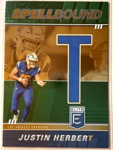 2022 Donruss Elite Spellbound Green Justin Herbert #SB-JH7 Los Angeles Chargers - Bild 1 von 2