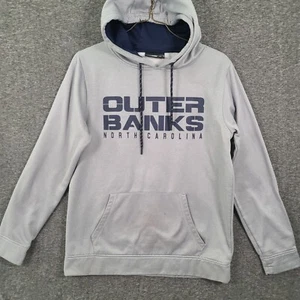 Outer Banks North Carolina Gray Hooded Hoodie Sweatshirt Momentum Adult Medium - Picture 1 of 11