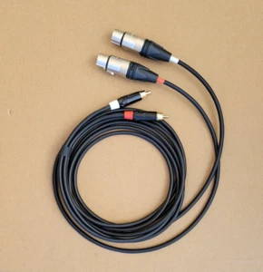 Cable Mogami 2552 de 3 pies doble neutro XLR hembra 3 pines a RCA sonido de audio profesional macho - Imagen 1 de 6