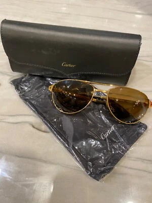 Cartier, sunglasses, Santos Dumont, Aviator, Gold filled, oval, frames, vintage - Image 1 of 4