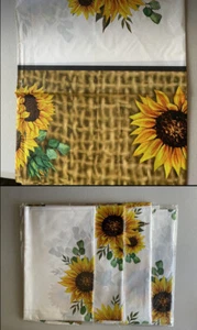 Fall Party Sunflowers 4 Plastic Table Covers Rectangular 86 X 51 - Picture 1 of 4