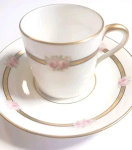 Vintage Royal Paragon By Appointment Demitasse Cup and Saucer Pink Roses - Picture 1 of 13