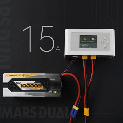Imars Dual Channel AC200W/DC300W RC Lipo Battery Balance Charger White US Plug - Image 1 of 4