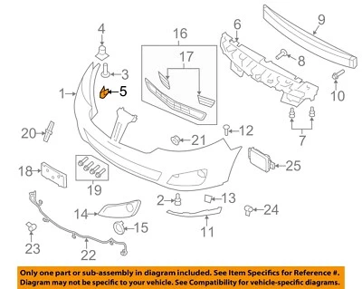 Lincoln FORD OEM 09-12 MKS Front Bumper-Side Retainer Bracket Right 8A5Z17C947A Foto 1 de 2