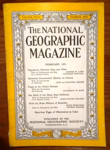 National Geographic February 1951 Yugoslavia Flags of United Nations Isla Raza - Imagen 1 de 1