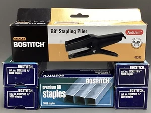 BOSTITCH B8 STAPLER PLIERS 02245 And STCR2115 Staple Bundle - Picture 1 of 9