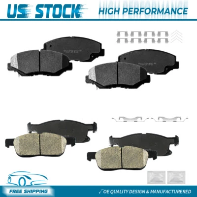Pastillas de freno delanteras traseras cerámicas 8 piezas para Honda Civic 2016 2017 2018 2019 2020 2021 Foto 1 de 4