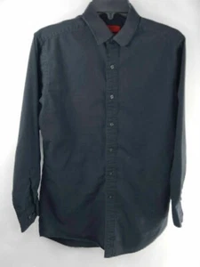 Alfani Mens Black Long Sleeve Button-Up Fitted Stretch Fabric Small 14 1/2,32-33 - Picture 1 of 4