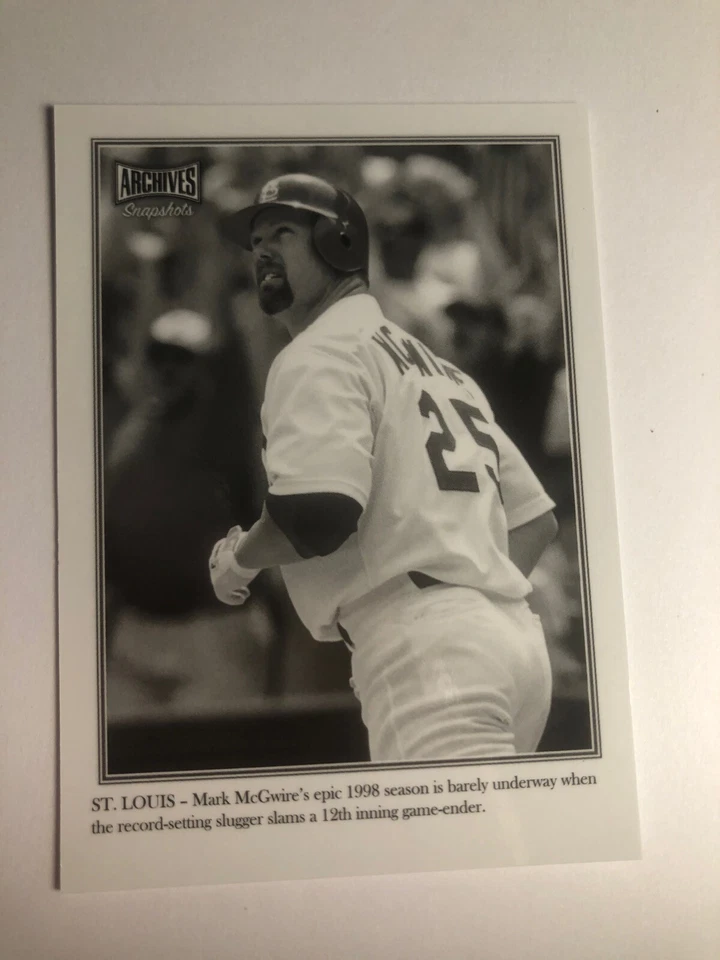 2020 Topps Archives Snapshots Exclusive Walkoff Wires Mark McGwire Cardinals - Image 1 of 1