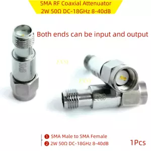Atenuador coaxial de RF DC-18GHz macho a hembra SMA 2W 50Ω 8dB/10dB/20dB/30dB/40dB - Imagen 1 de 10