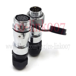 M20 9Pin 5A Inline LED Lighting Waterproof Electrical Power Connector Male Plug - Picture 1 of 7