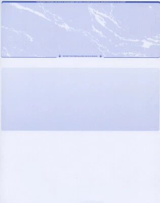 COMPUCHECKS 25 Blank Check Stock Paper - QuickBooks Checks - Check on Top - Blue Marble