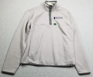 NEW L.L. Bean Popover Jacket Men’s Large Gray Long Sleeve Mock Neck Rib Stretch - Picture 1 of 11