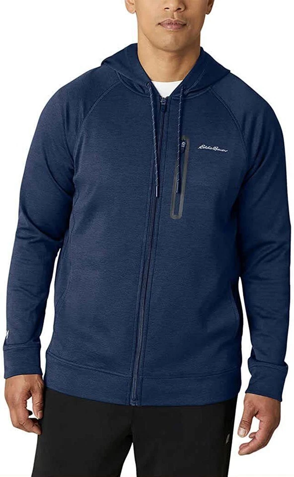 Sudadera con capucha y cremallera completa Eddie Bauer para hombre Chaqueta polar Logo que absorbe la humedad Foto 1 de 1