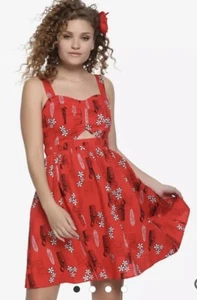 Her Universe Disney Lilo & Stitch Retro Cut-Out Dress Small Tropical Hawaiian hi - Picture 1 of 5