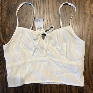 Girls Hollister Summer Thin Strap White Top Small NEW - Picture 1 of 4