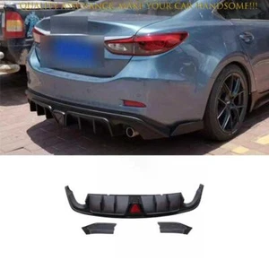 For Mazda 6 Atenza 2014-2017 Matte Black Rear Bumper Diffuser Lip Spoiler Refit - Picture 1 of 1