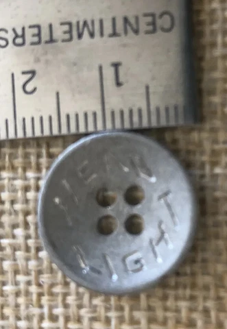 Silver Tone PB Co Patent Dec 9, 1924 Head Light work vtg button Cover