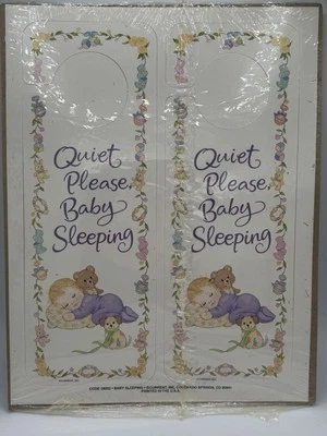 Perchas de puerta para dormir bebé regalo baby shower papel Current Inc vintage Foto 1 de 4