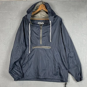 Members Only Jackets Mens Med Blue Windbreaker Hood Anorak Pullover Lightweight - Picture 1 of 7