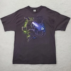 VTG Fantasy Purple Fire Breathing Dragon Graphic T Shirt Mens Size XL Plum D&D - Picture 1 of 9