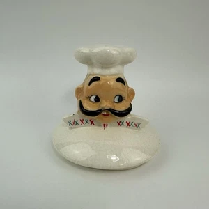 Tarro de chef vintage Sonsco Japón tapa de plato relish kitsch decoración de cocina raro años 50 - Imagen 1 de 17
