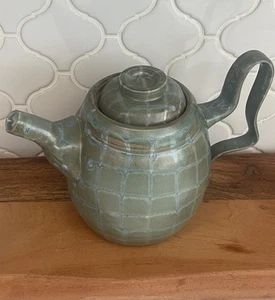 Teapot Pottery ~ Studio Art MCM Modern Blue ~ Green John Glick Like “Style” - Picture 1 of 18