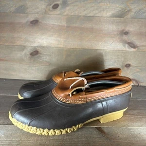 ll bean moc boots mens size 11 shoes brown leather waterproof rain ankle boots - Picture 1 of 7