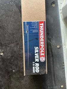 Thunderpole 5/8 Wave | CB Radio Aerial AM/FM/SSB Silver Rod Type Base Antenna - Zdjęcie 1 z 2