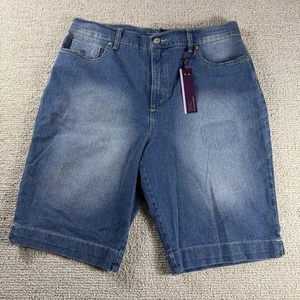 Gloria Vanderbilt Amanda Classic Shirts Blue Women's Size 14 - Picture 1 of 5