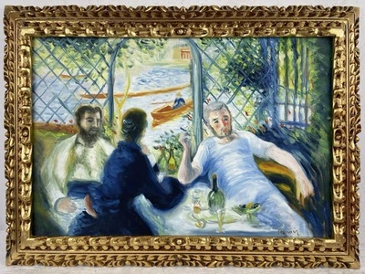 Pierre-Auguste Renoir óleo sobre lienzo (hecho a mano) firmado y estampado enmarcado Foto 1 de 4