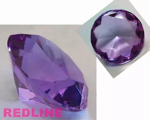 2 Stück Runde Kristall Diamant Briefbeschwerer Dekor Helllila (4 Zoll/100 mm) - Bild 1 von 1
