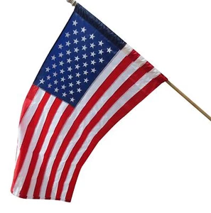 2.5x4 2.5 x 4ft US USA AMERICAN FLAG SLEEVE & HEM House Pole BANNER   - Picture 1 of 5