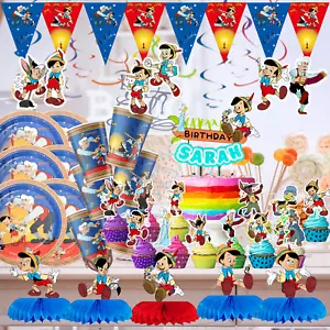 Pinocchio plate cup birthday party supplies favor centerpiece decoration HAPPY - Picture 1 of 48