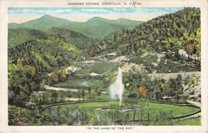 Postal NC: Andrews Geyser, Asheville, Carolina del Norte, WB 1920 - Imagen 1 de 2