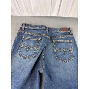 Lawman Women's Jeans Boot Cut 5 Pocket Stretch Embellished Sz 9/10 Cowgirl crop - Picture 1 of 9