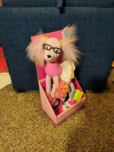 Barbie Dog Pose A Pet 2002 Cheerleader Pom poms Glasses Pink Doll Mattel new - Picture 1 of 6