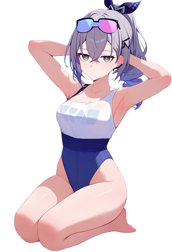 Silver Wolf Honkai Star Rail Weatherproof Waifu Anime Sticker 6" Car Decal - Image 1 of 1