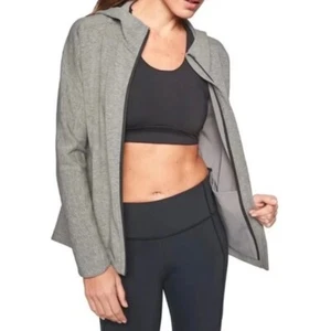 Athleta Modern Life Hoodie Heather Gray Womens M Full Zip Hoodie Jacket - Picture 1 of 7