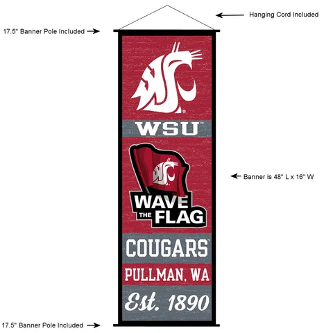 Washington State University Cougars Room Banner Poster Art Canvas Cover