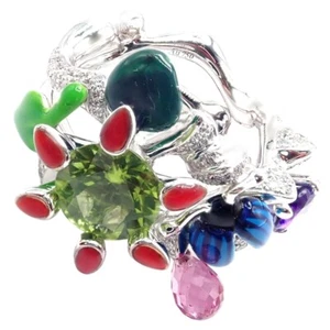 Christian Dior Milly Carnivora Epinosa 18k Gold Diamant Peridot Turmalin Ring - Bild 1 von 12
