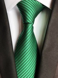 Hot!Solid Striped Classic JACQUARD WOVEN 100% Silk Men's Tie Necktie - Picture 1 of 35