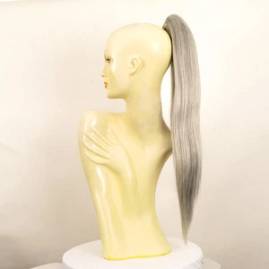Hairpiece ponytail long 27.56 gray 7/l51 peruk - Imagen 1 de 8