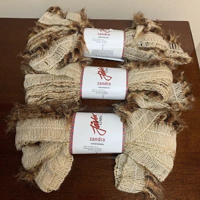 Nuevo Lote de 3 Hilos Jarbo Zandra Color # 64003 Beige Marrón Foto 1 de 4