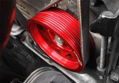 Perrin Lightweight Crank Pulley Red For Subaru 2002-2014 WRX 2004-2021 STi  - Image 1 of 4